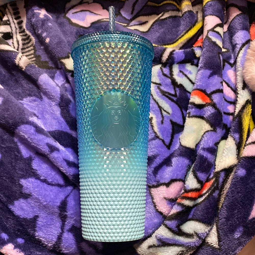 Starbucks blue ombré studded cup